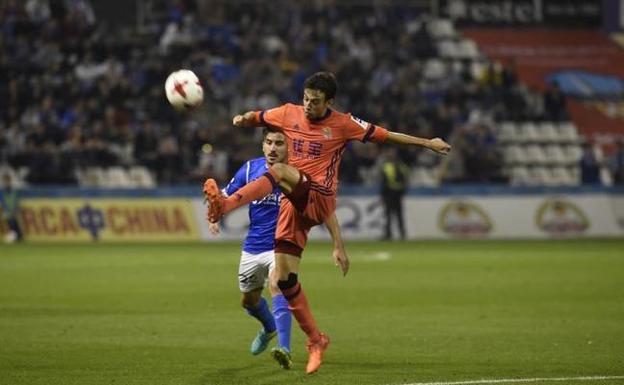 Pardo, en el partido de Copa ante el Lleida /S. Iglesias