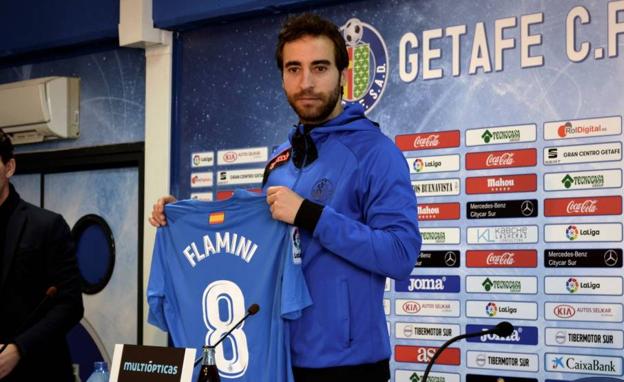 Flamini, en su presentación con el Getafe./EFE
