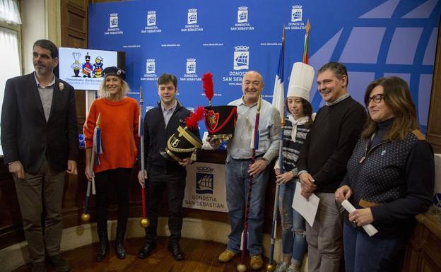 Goia, Olaizola, Oyarzabal, Mendizabal, Amunarriz, Gurpegui y Agirrezabalaga./MICHELENA
