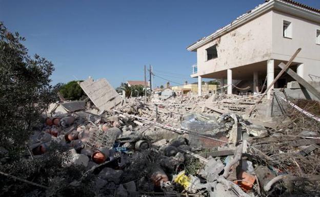 La vivienda quedó completamente destrozada.