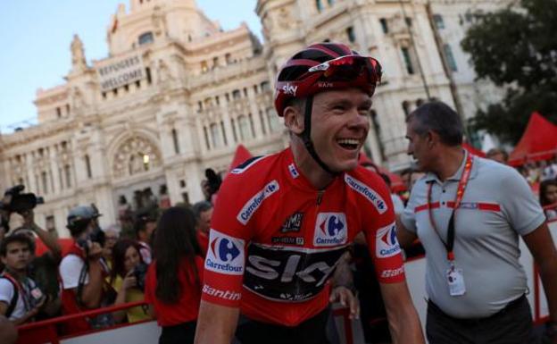 Froome, en Madrid tras ganar la Vuelta