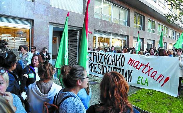 La protesta ante el Preco./M. Fraile