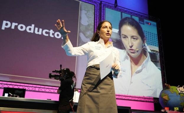 Elena Arzak en el congreso San Sebastian Gastronomika. /Lobo Altuna