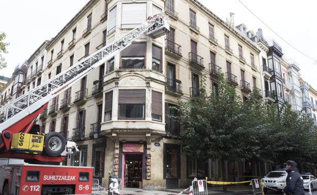 Desprendimientos en el centro de San Sebastián