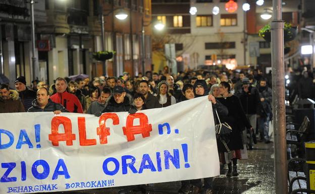 Manifestación de los trabajadores el pasado 29 de noviembre en Eibar./F. Morquecho