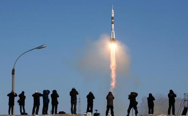 Despegue de la nave rusa Soyuz MS-07./Efe