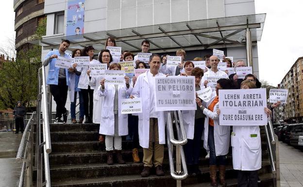Protesta de los profesionales de Atención Primaria.