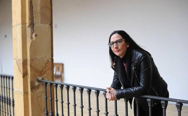 Begoña Pedroso, en el campus de Eskoriatza. /Morquecho