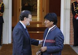 Mariano Rajoy recibe a Evo Morales en La Moncloa. / Afp | Vídeo: Atlas/