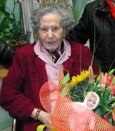 Margarita en su 104 cumpleaños./