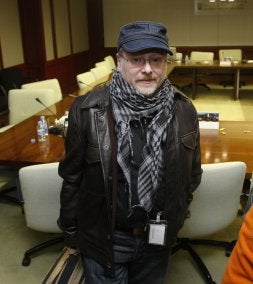 Eliseo Gil, a su salida de las Juntas de Álava. /I. ONANDIA/
