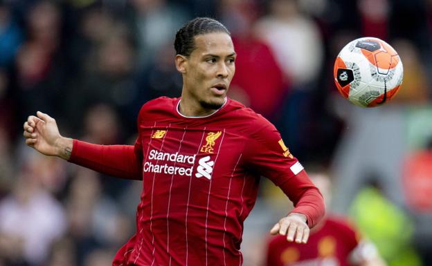 Virgil van Dijk, center-back for Liverpool, during a Premier match.