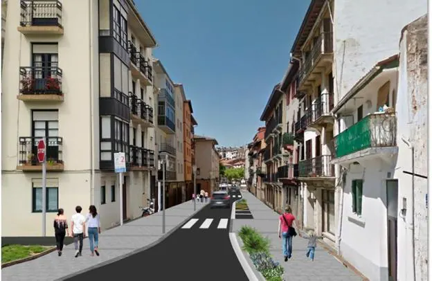 Infografía de la propuesta básica para el proyecto de reurbanización de la calle Santa Elena. /