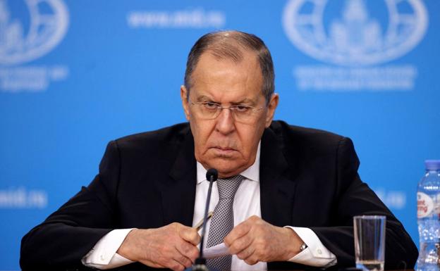 Sergey Lavrov, Russian Foreign Minister, during his appearance this Friday.