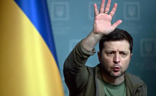 Volodymyr Zelensky, during a press conference this week.