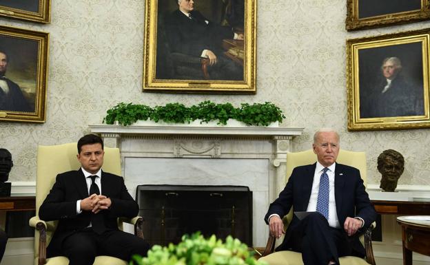 Joe Biden and Volodímir Zelensky, last September at the White House.