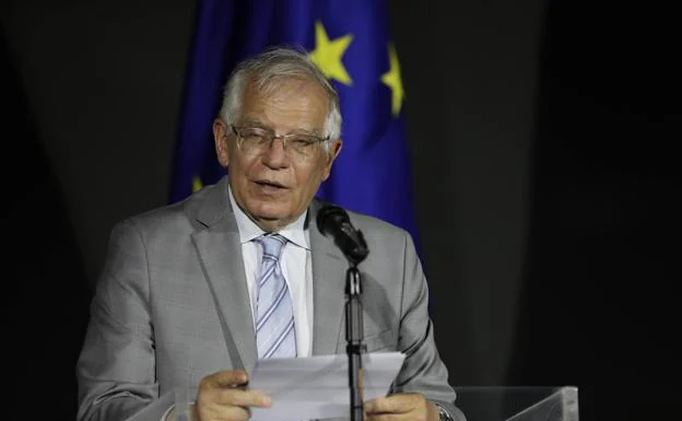 The head of European diplomacy, Josep Borrell, during his official visit to Panama,