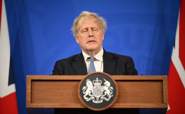 Boris Johnson, last Saturday during a press conference.