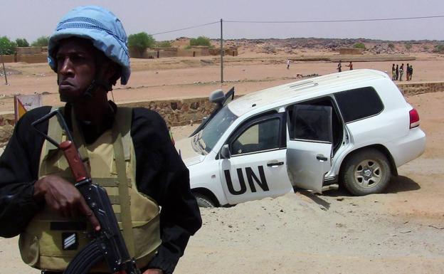 File image of the attack on a UN convoy in Mali.