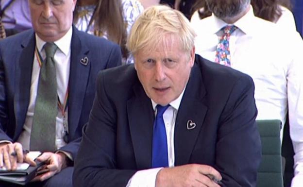Boris Johnson answers questions in the House of Commons. 