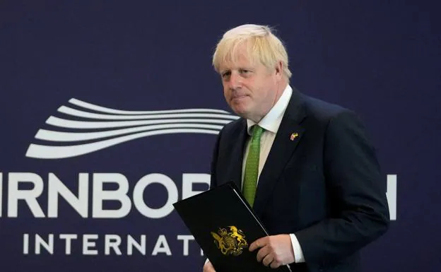 The acting Prime Minister of the United Kingdom, Boris Johnson, this Monday in an act