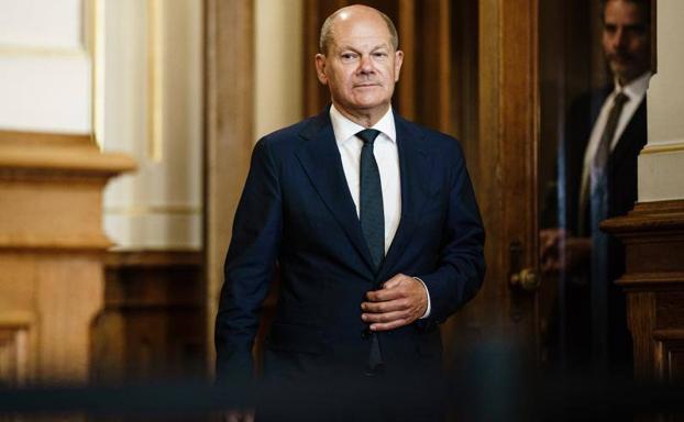 Olaf Scholz, upon his arrival this Friday at the Hamburg City Hall to testify before a committee of the state Parliament