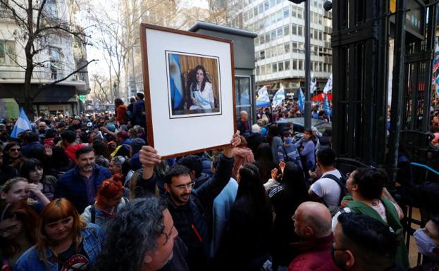 Demonstration in Buenos Aires in support of Vice President Cristina Fernández. 