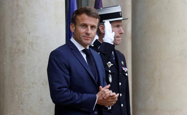 The President, Emmanuel Macron, at the Elysée Palace. 