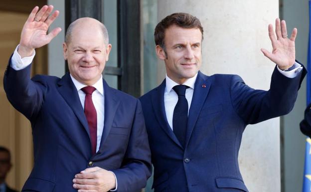 The French President, Emmanuel Macron, and the German Chancellor, Olaf Scholz, held a meeting this Wednesday at the Elysée Palace, Paris. 