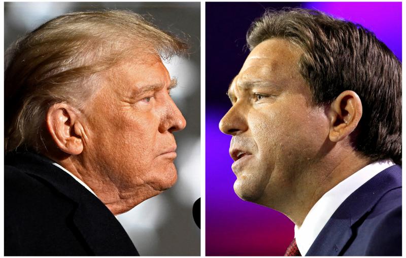 Donald Trump, face to face with Ron DeSantis, his possible rival in a candidacy for the White House