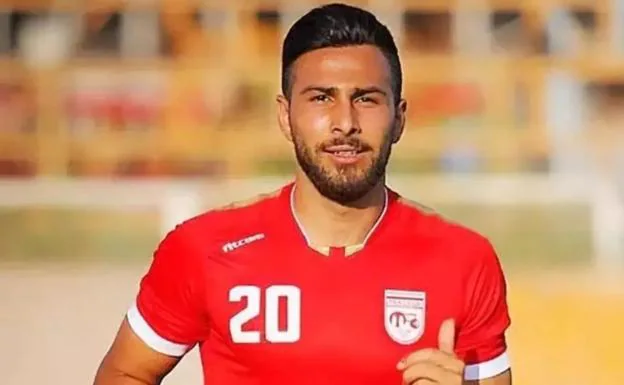 The soccer player Amir Nasr Azadani, in a file image. 