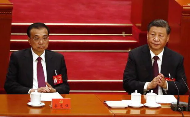 Xi Jinping during the closing ceremony of the 20th National Congress of the Communist Party of China