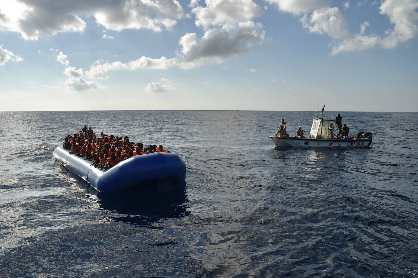 Rescue of migrants in the Mediterranean.